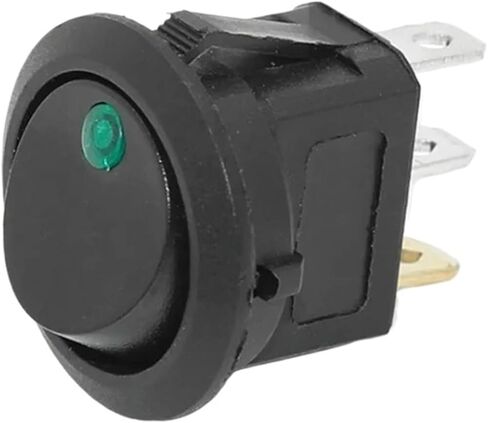 5pcs Car 12V 3 Pin Round Rocker Dot Boat LED LED تبديل التبديل/OFF (أصفر MY) in Saudi Arabia