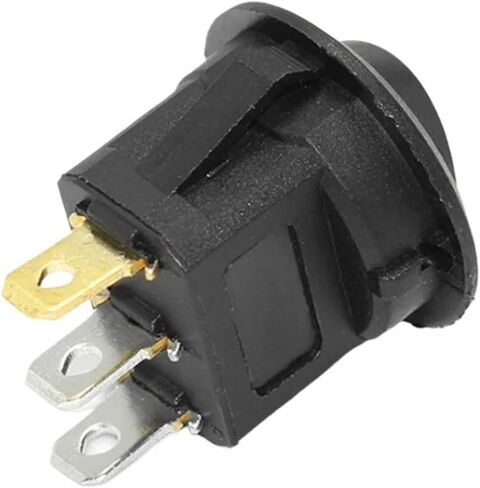 5pcs Car 12V 3 Pin Round Rocker Dot Boat LED LED تبديل التبديل/OFF (أصفر MY) in Saudi Arabia