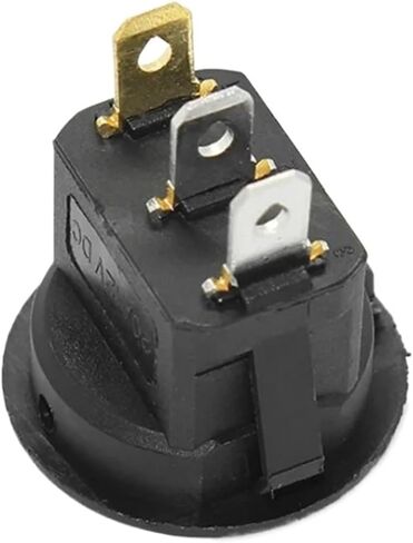 5pcs Car 12V 3 Pin Round Rocker Dot Boat LED LED تبديل التبديل/OFF (أصفر MY) in Saudi Arabia