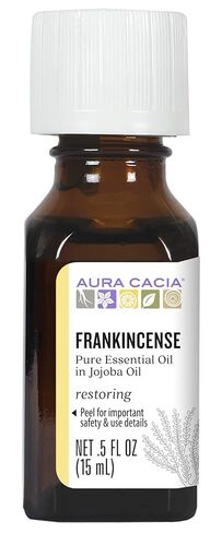 Aura Cacia Frankense Oil Pure Oil في زيت Jojoba | GC/MS تم اختباره للنقاء | 15 مل (0.5 فلا. أوقية.) in Saudi Arabia