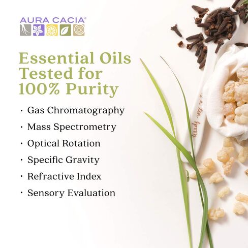 Aura Cacia Frankense Oil Pure Oil في زيت Jojoba | GC/MS تم اختباره للنقاء | 15 مل (0.5 فلا. أوقية.) in Saudi Arabia
