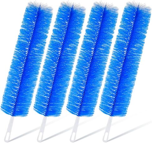 Sliner 2 Pcs Cobweb Duster Bendable Fan Duster Plastic Dust Cleaner Reusable Head Ceiling Brush Microfiber Dirt Remover for Fan Air Conditioning Home Vents Shutters (Gray) in Saudi Arabia