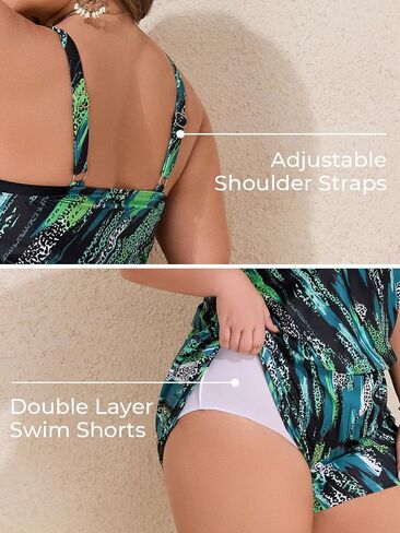 Summer Mae Plus Size Swim Romper Women One Piece Swimsuit Blouson Bathing Suit with Pockets 2025 Modest Swimwear in Saudi Arabia