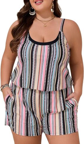 Summer Mae Plus Size Swim Romper Women One Piece Swimsuit Blouson Bathing Suit with Pockets 2025 Modest Swimwear in Saudi Arabia