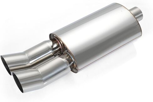 20 "طول عالمي 2.5 بوصة كاتم الصوت من الفولاذ المقاوم للصدأ 409 2.5" مخرج 3 "مع أنبوب الزاوية المزدوجة ، كاتم الصوت ذات الأداء الملحوم للسيارات ، والسيارة ، الالتقاط ، الشاحنات ، الكروم in Kuwait