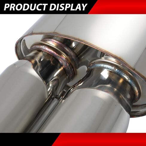 20 "طول عالمي 2.5 بوصة كاتم الصوت من الفولاذ المقاوم للصدأ 409 2.5" مخرج 3 "مع أنبوب الزاوية المزدوجة ، كاتم الصوت ذات الأداء الملحوم للسيارات ، والسيارة ، الالتقاط ، الشاحنات ، الكروم in Kuwait