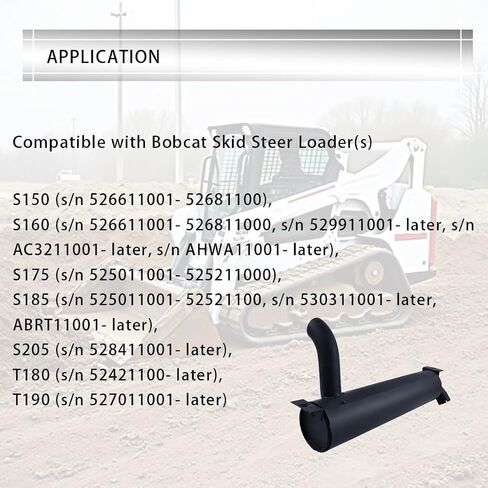 6683915 Muffler Compatible With Bobcat S150 S160 S175 S185 S205 T180 T190 in Saudi Arabia