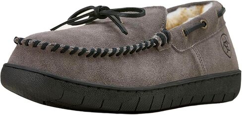 ARIAT Men's Indoor/Outdoor Warm Comfortable Harrison Moccasin Slippers with Genuine Suede Leather Upper in Saudi Arabia