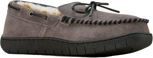 ARIAT Men's Indoor/Outdoor Warm Comfortable Harrison Moccasin Slippers with Genuine Suede Leather Upper in Saudi Arabia