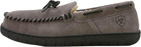 ARIAT Men's Indoor/Outdoor Warm Comfortable Harrison Moccasin Slippers with Genuine Suede Leather Upper in Saudi Arabia