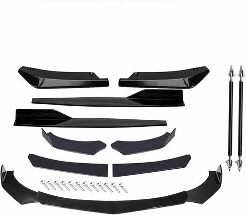 Spoiler Splitter Body Glossy Black Fit for 2009-2020 Ni-ssan Altima Front Rear Bumper Lip Kit Side Skirt Universal Fit in Saudi Arabia