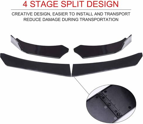 Spoiler Splitter Body Glossy Black Fit for 2009-2020 Ni-ssan Altima Front Rear Bumper Lip Kit Side Skirt Universal Fit in Saudi Arabia