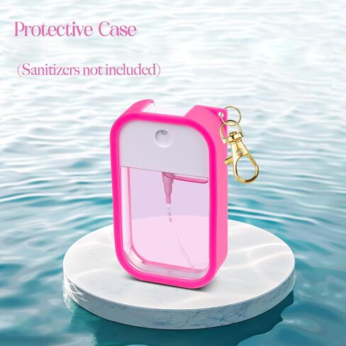 Silicone Case Compatible with Touchland Hand Sanitizer Spray, Protective Case with Keychain for Power Mist and Glow Mist 1 fl oz, Hand Sanitizer Spray Accessory (Colourful 1, 3 Pack) in Kuwait