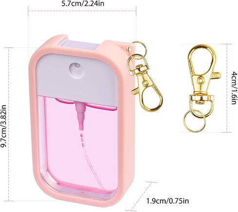 Silicone Case Compatible with Touchland Hand Sanitizer Spray, Protective Case with Keychain for Power Mist and Glow Mist 1 fl oz, Hand Sanitizer Spray Accessory (Colourful 1, 3 Pack) in Kuwait