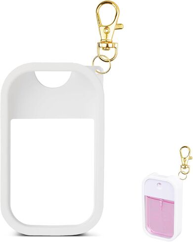 Silicone Case Compatible with Touchland Hand Sanitizer Spray, Protective Case with Keychain for Power Mist and Glow Mist 1 fl oz, Hand Sanitizer Spray Accessory (Colourful 1, 3 Pack) in Kuwait