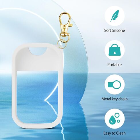 Silicone Case Compatible with Touchland Hand Sanitizer Spray, Protective Case with Keychain for Power Mist and Glow Mist 1 fl oz, Hand Sanitizer Spray Accessory (Colourful 1, 3 Pack) in Kuwait
