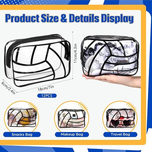 Druginary 12 PCS Softball Team Gifts Cosmetics Goodie Bag PVC Clear Portable Makeup Bags Organizer 7 × 4.3 × 2.4 '' in Kuwait