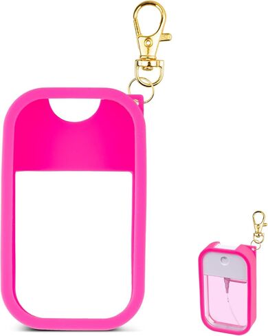 Silicone Case Compatible with Touchland Hand Sanitizer Spray, Protective Case with Keychain for Power Mist and Glow Mist 1 fl oz, Hand Sanitizer Spray Accessory (Colourful 1, 3 Pack) in Kuwait