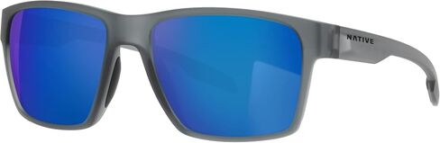 Native Man Sunglasses Matte Smoke Crystal Frame, Blue Lenses, 56MM in Saudi Arabia