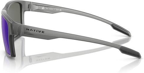 Native Man Sunglasses Matte Smoke Crystal Frame, Blue Lenses, 56MM in Saudi Arabia