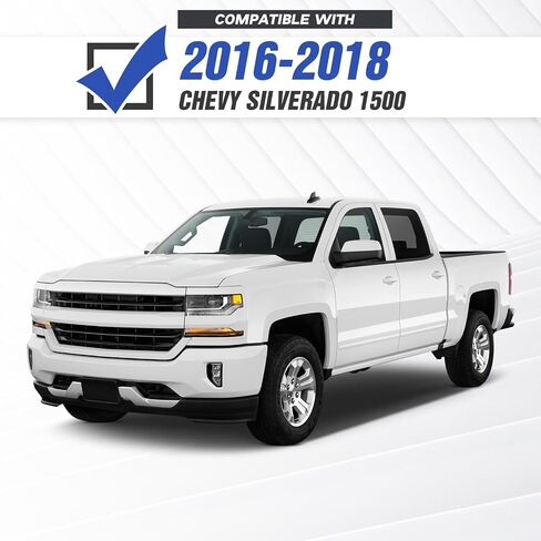 Off-Road Front Bumper Compatible with 2016-2018 Chevy Chevrolet Silverado 1500 Pickup Truck Bumper with Paintable Decor, Winch Plate & D-rings, Black (without Sensor Holes) in Saudi Arabia