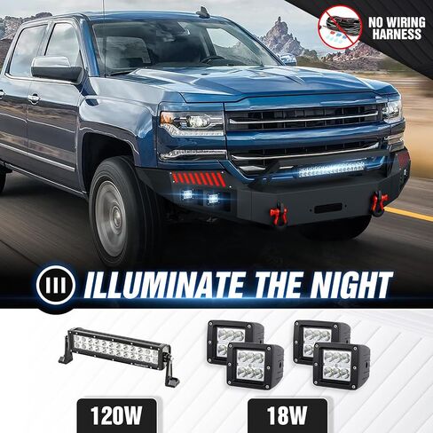 Off-Road Front Bumper Compatible with 2016-2018 Chevy Chevrolet Silverado 1500 Pickup Truck Bumper with Paintable Decor, Winch Plate & D-rings, Black (without Sensor Holes) in Saudi Arabia