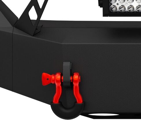 Off-Road Front Bumper Compatible with 2016-2018 Chevy Chevrolet Silverado 1500 Pickup Truck Bumper with Paintable Decor, Winch Plate & D-rings, Black (without Sensor Holes) in Saudi Arabia