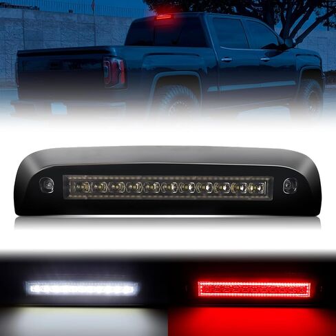 Smoked LED 3rd Third Brake Light for 2014-2018 Chevy Silverado GMC Sierra 1500 2500HD 3500HD, Rear Cab Roof Cargo Light High Mount Stop Tail Light Assembly, Replace OEM 23509162 in Saudi Arabia