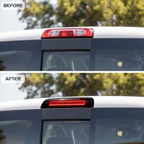 Smoked LED 3rd Third Brake Light for 2014-2018 Chevy Silverado GMC Sierra 1500 2500HD 3500HD, Rear Cab Roof Cargo Light High Mount Stop Tail Light Assembly, Replace OEM 23509162 in Saudi Arabia