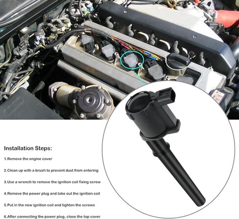 Set of 8 Ignition Coil Pack and Spark Plugs fits for 2003 2004 2005 Lincoln Navigator Aviator Continental Blackwood Mark VIII Ford Mustang Mercury Marauder Panoz Esperante Replaces DG543 in Saudi Arabia