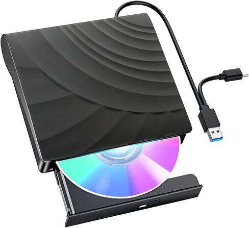 External Blu-ray Drives DVD/CD/BD Player for Laptop USB 3.0 Type-C Portable CD DVD Burner Reader 3D Optical Bluray Drive Compatible with Windows XP/7/8/10/11 Macos for MacBook Laptop Desktop in Kuwait