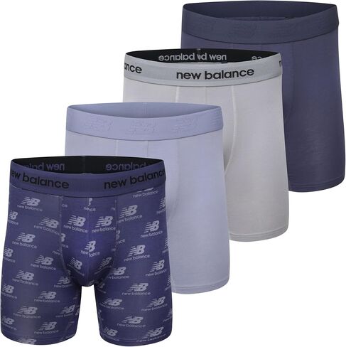 New Balance Men's Ultra Smooth Microfiber Lightweight Breathable Performance Boxer Brief Underwear (4 Pack) in Saudi Arabia