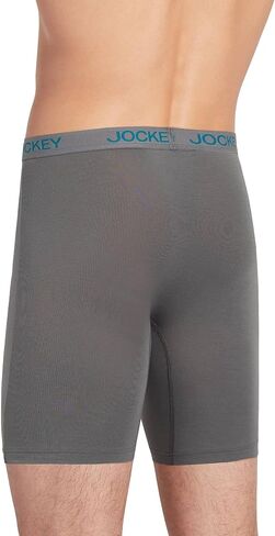 ملخصات Boxer Jockey للرجال - ملخصات الملاكم للرجال مع الحقيبة ، الساق الطويلة - Modal Soft Modal ، Proof Proof ، 8.5 " in Saudi Arabia