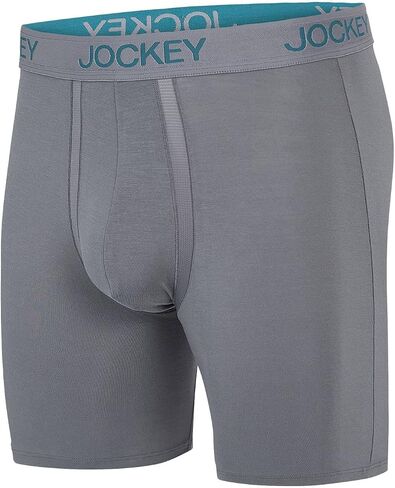 ملخصات Boxer Jockey للرجال - ملخصات الملاكم للرجال مع الحقيبة ، الساق الطويلة - Modal Soft Modal ، Proof Proof ، 8.5 " in Saudi Arabia