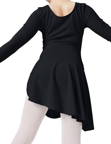 Girls Ballet Dance Long Sleeve Leotard with Removable Skirt and Tights Combo, Toddlers Gymnastics Ballerina Outfit in Kuwait