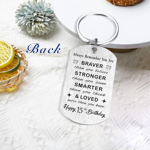 Yobent 15th Birthday Gifts for Him Boys Men 2010, Happy 15th Birthday Keychain, 15 Year Old Bday Gifts for Her Women, The Legend was Born in 2010 in Saudi Arabia