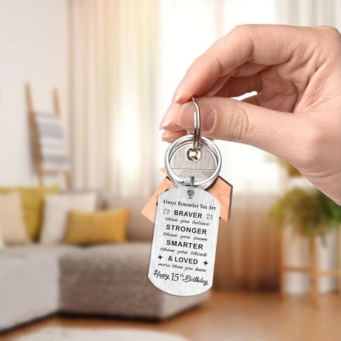 Yobent 15th Birthday Gifts for Him Boys Men 2010, Happy 15th Birthday Keychain, 15 Year Old Bday Gifts for Her Women, The Legend was Born in 2010 in Saudi Arabia