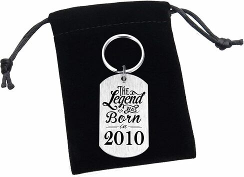 Yobent 15th Birthday Gifts for Him Boys Men 2010, Happy 15th Birthday Keychain, 15 Year Old Bday Gifts for Her Women, The Legend was Born in 2010 in Saudi Arabia