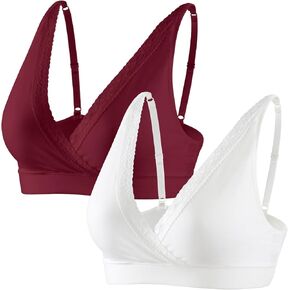 حمالات صدر قطنية من الدانتيل للنساء، حمالات صدر للرضاعة، حمالة صدر لدعم الحمل مع أشرطة قابلة للتعديل in Kuwait