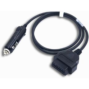 OBD2 Vehicle ECU Emergency Power Supply Cable 16 Pin Female to Cigarette Lighter Connector Cord 12V DC Car Battery Memory Saver Adapter Automotive Accessories (1M/3.3FT) in Saudi Arabia