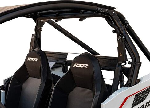 SuperATV Heavy Duty Rear Windshield for 2021+ Polaris RZR Trail 900 / S 900 / S 1000 | 1/4" Thick Polycarbonate 250 Times Stronger Than Glass | USA Made in Saudi Arabia