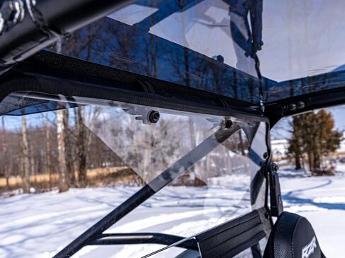 SuperATV Heavy Duty Rear Windshield for 2021+ Polaris RZR Trail 900 / S 900 / S 1000 | 1/4" Thick Polycarbonate 250 Times Stronger Than Glass | USA Made in Saudi Arabia
