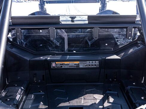 SuperATV Heavy Duty Rear Windshield for 2021+ Polaris RZR Trail 900 / S 900 / S 1000 | 1/4" Thick Polycarbonate 250 Times Stronger Than Glass | USA Made in Saudi Arabia