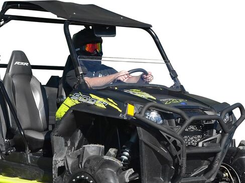 SuperAtv Half RZR Windshield لعام 2008+ Polaris RZR / 800 / S 800/4 800 (انظر التركيب) | 1/4 "سميكة بولي كربونات 250X أقوى من الزجاج | الولايات المتحدة الأمريكية صنعت in Saudi Arabia