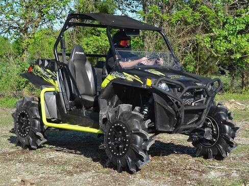 SuperAtv Half RZR Windshield لعام 2008+ Polaris RZR / 800 / S 800/4 800 (انظر التركيب) | 1/4 "سميكة بولي كربونات 250X أقوى من الزجاج | الولايات المتحدة الأمريكية صنعت in Saudi Arabia