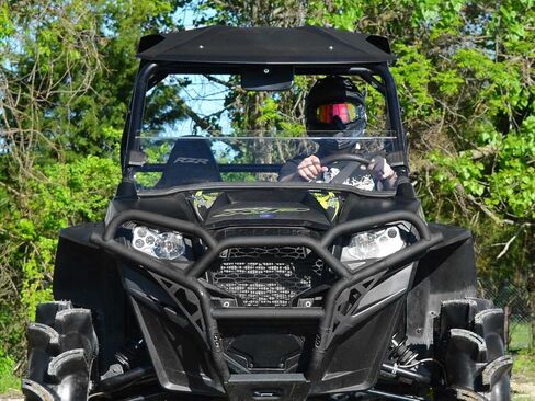 SuperAtv Half RZR Windshield لعام 2008+ Polaris RZR / 800 / S 800/4 800 (انظر التركيب) | 1/4 "سميكة بولي كربونات 250X أقوى من الزجاج | الولايات المتحدة الأمريكية صنعت in Saudi Arabia