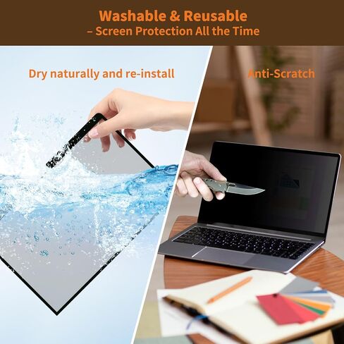 Privacy Screen for MacBook Air 13.6 & 13 Inch (2022-2025, M2, M3, M4), Anti-Spy Removable Laptop Privacy Filter Shield for Mac 13.6'' in Kuwait
