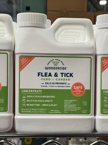 Wondercide - Flea and Tick Spray Concentrate for Yard and Garden with Natural Essential Oils – Kill, Control, Prevent, Fleas, Ticks, Mosquitoes and Insects - Safe Around Pets, Plants, Kids - 16 oz in Kuwait