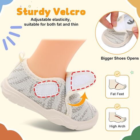 Feetcity Baby Shoes Boys Girls First Walking Shoes Shies Sneakers Lightweight Slip on Shoe in Kuwait