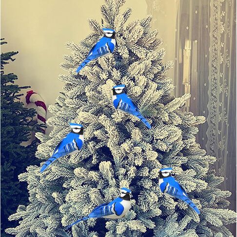 12 PCS Red Cardinals Ornaments Birds Christmas Cardinal Birds Clip for Christmas Tree Ornament Decorations, Arts and Crafts, Clip-On Style in Saudi Arabia